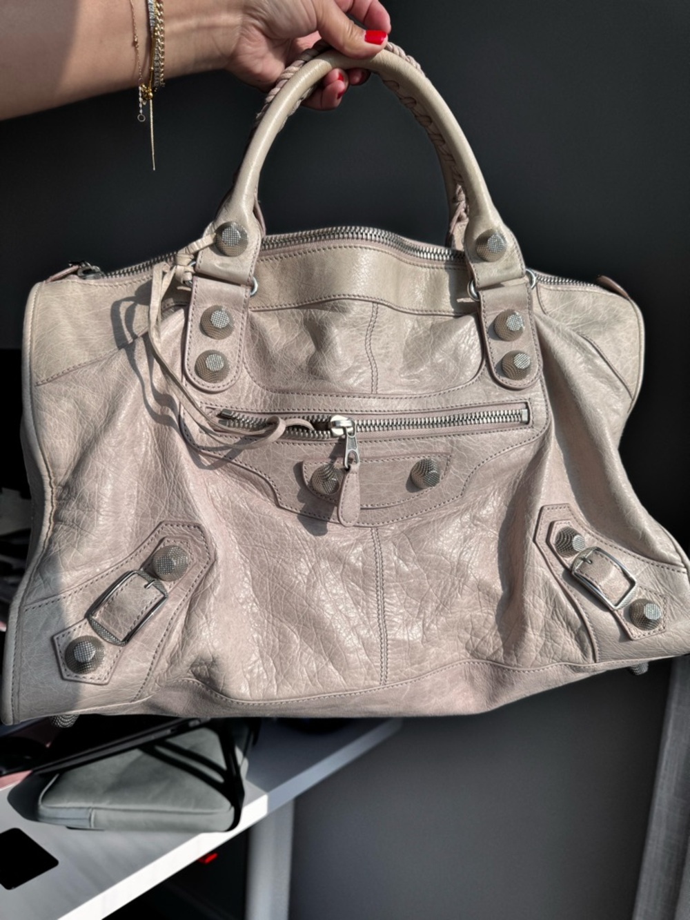 Balenciaga dusty pink Leather Work Bag - Picture 12 of 16